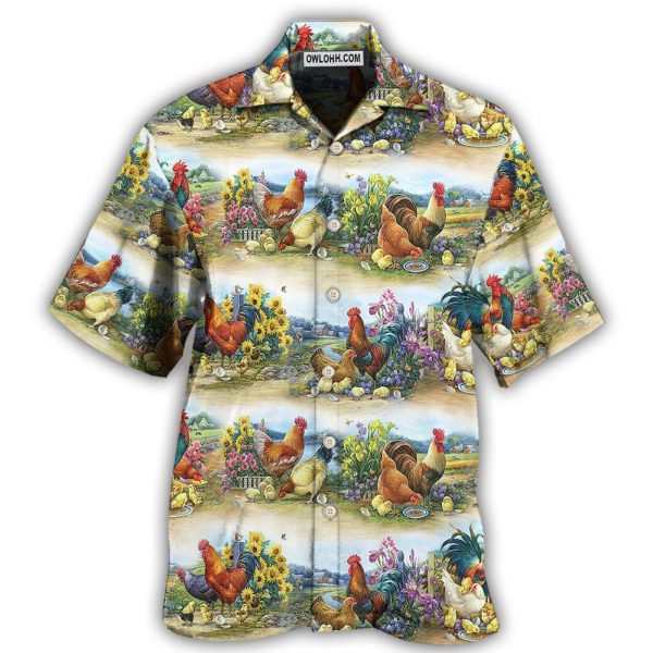 Chicken Family Countryside - Hawaiian shirt Jezsport.com