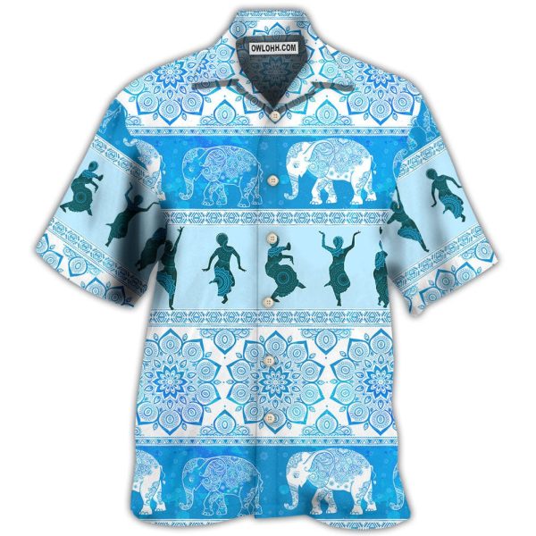 Kathak Elephant Pattern - Hawaiian Shirt Jezsport.com