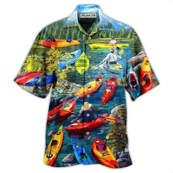 Kayaking Gets Me Wet - Hawaiian Shirt Jezsport.com