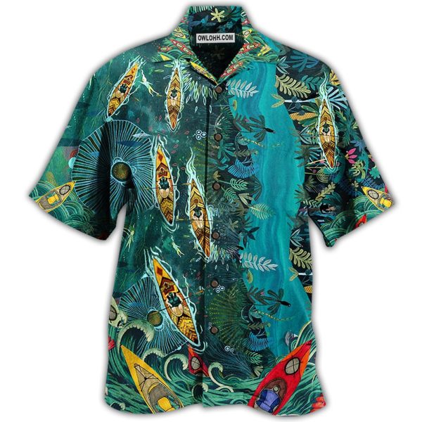 Kayaking I'd Rather Be Kayaking - Hawaiian Shirt Jezsport.com