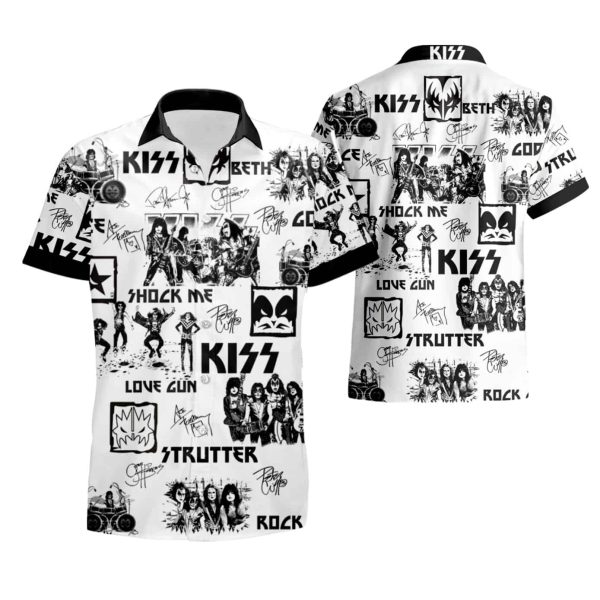 Kiss Rock Band All Over Printed Hawaiian Shirt summer shirt Jezsport.com