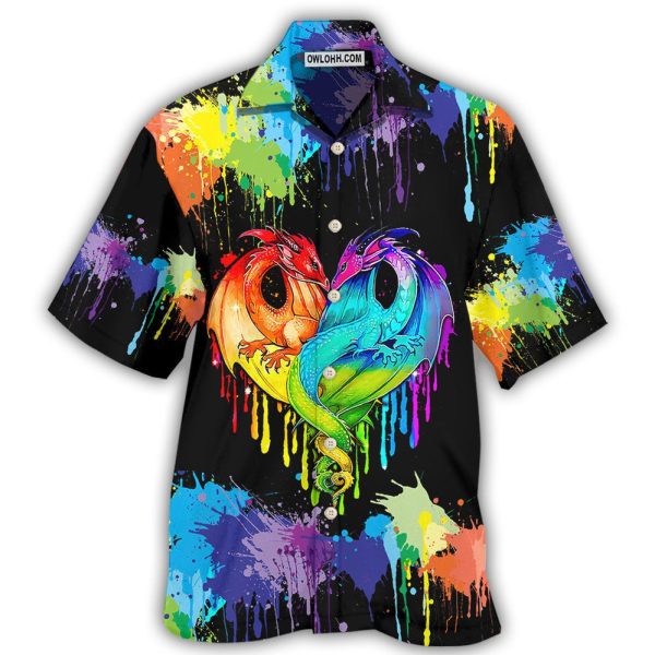 LGBT Pride Dragon Colorful - Hawaiian Shirt Jezsport.com