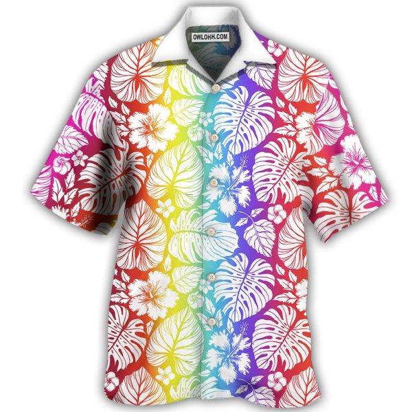 LGBT Tropical Leaf - Hawaiian Shirt Jezsport.com