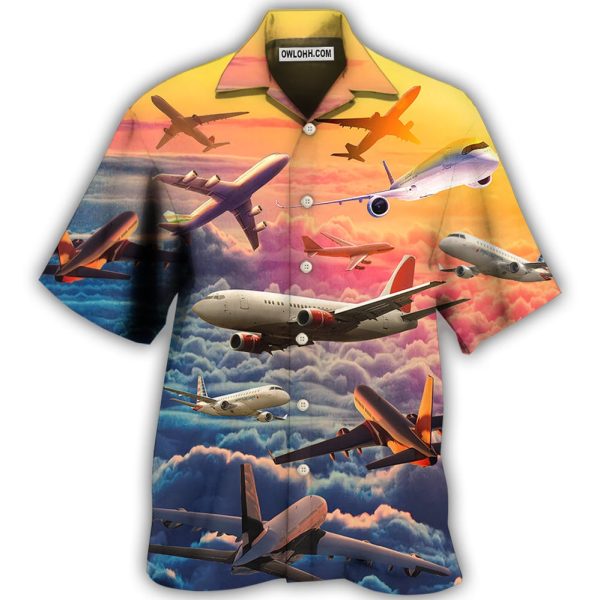 Airplane Let Your Dreams Take Flight Style - Hawaiian Shirt Jezsport.com