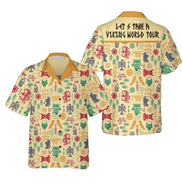 Let's Take A Viking World Tour Viking Hawaiian Shirt Jezsport.com