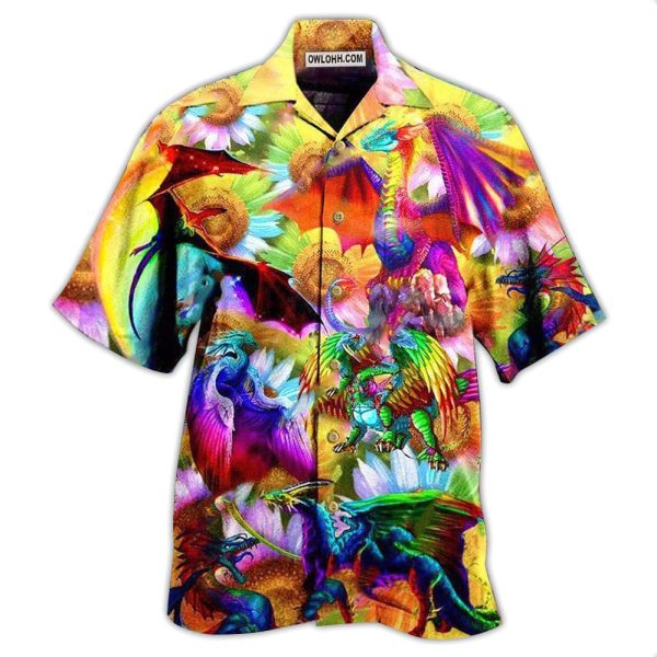 LGBT Dragon Keep Calm And Pride On - Hawaiian Shirt Jezsport.com