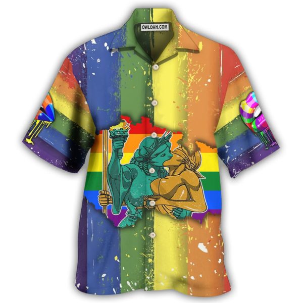 LGBT Liberty And Justice For All Cool - Hawaiian Shirt Jezsport.com