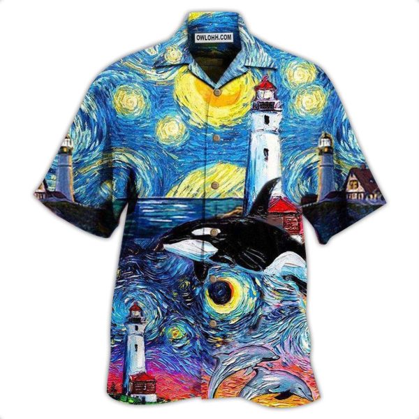 Lighthouse Finding Light In A Starry Night - Hawaiian Shirt Jezsport.com