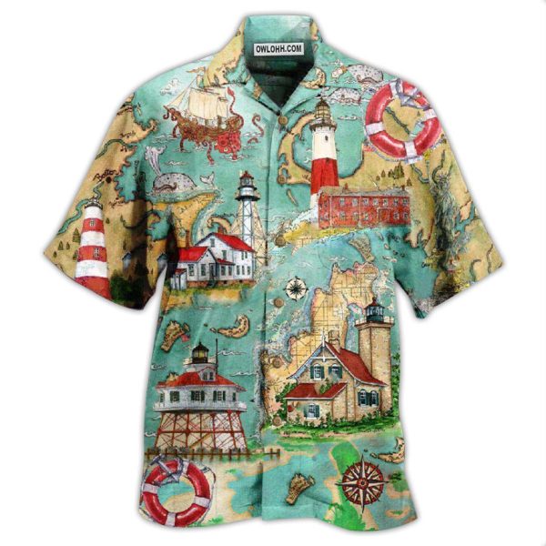 Lighthouse Guide Me Around The World - Hawaiian Shirt Jezsport.com