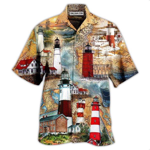 Lighthouse The Past Is A Lighthouse Not A Port - Hawaiian Shirt Jezsport.com