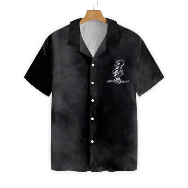 Live Rock And Roll Black And Smoke Guitar Hawaiian Shirt Jezsport.com