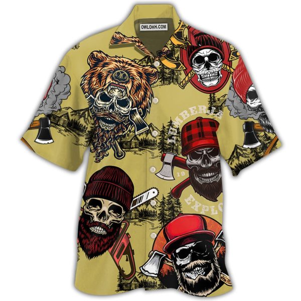 Lumberjack Skull Cool Style - Hawaiian Shirt Jezsport.com