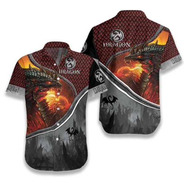 Magic Fire Dragon Hawaiian Shirt Jezsport.com