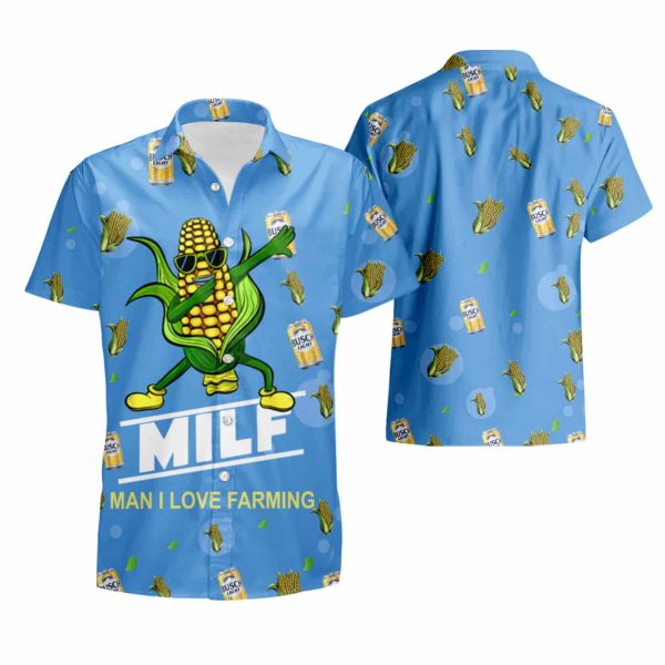 Man I Love Farming Busch Light Corn Glasses Hawaiian Shirt summer shirt Jezsport.com