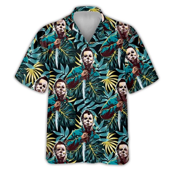 Halloween Michael Myer Tropical Style - Hawaiian Shirt Jezsport.com