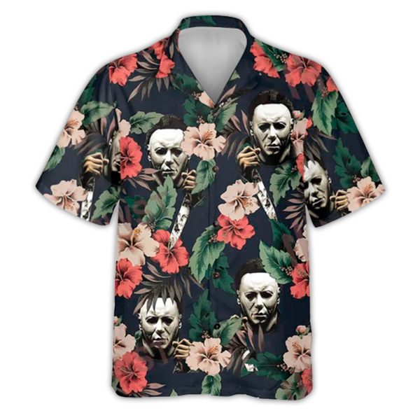 Halloween Michael Myer Scary Tropical Style - Hawaiian Shirt Jezsport.com