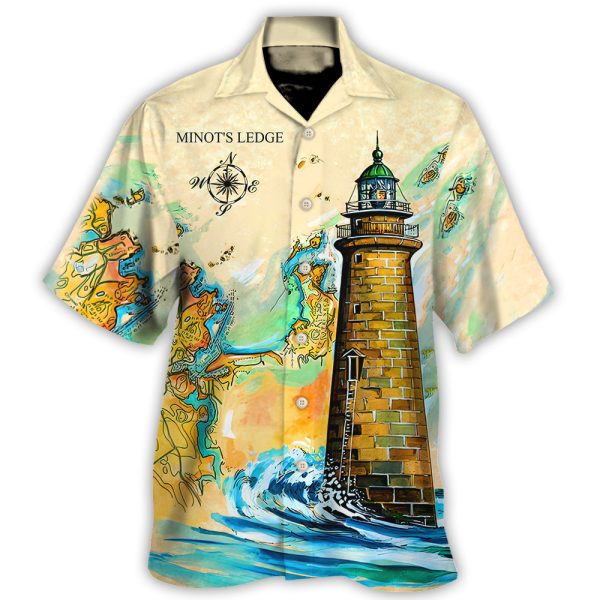 Minots Ledge Lighthouse Sea - Hawaiian Shirt Jezsport.com