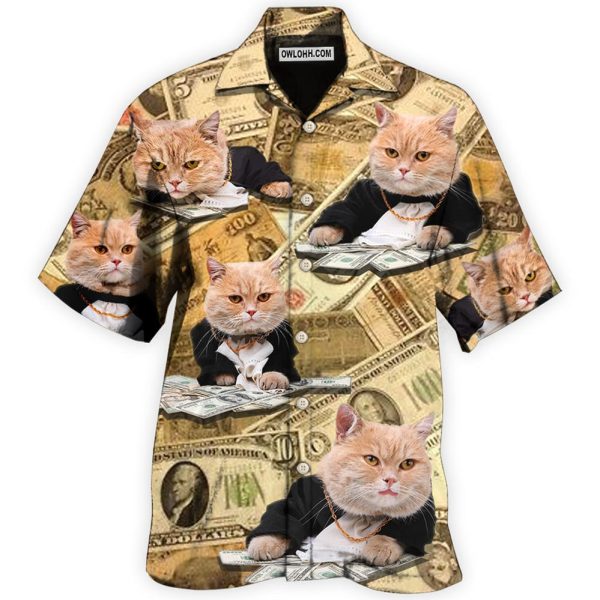 Cat Money Vintage Style - Hawaiian Shirt Jezsport.com