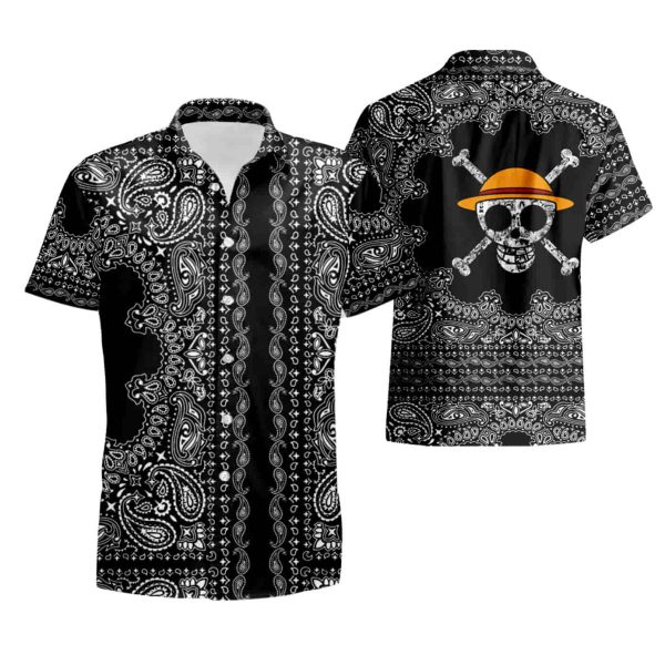 Monkey D Luffy One Piece Skull Hawaiian Shirt summer shirt Jezsport.com