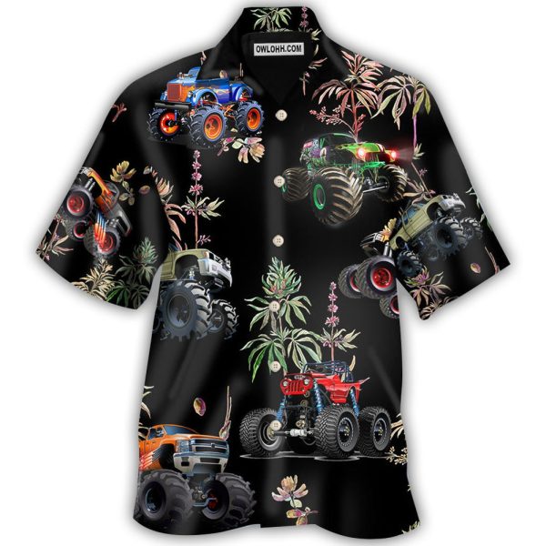 Monster Truck Style Flower - Hawaiian shirt Jezsport.com