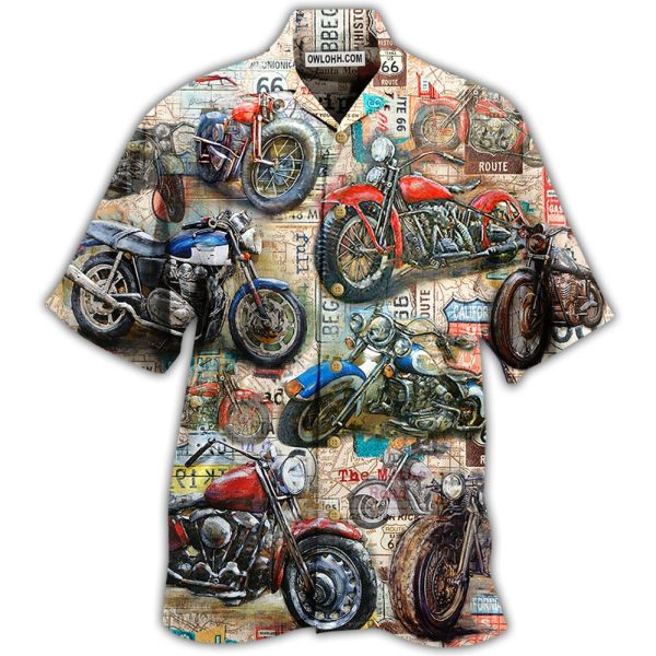 Motorcycle Is My Life Vintage Cool - Hawaiian Shirt Jezsport.com