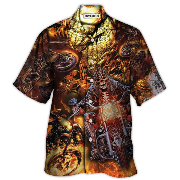 Skull Motorcycle Racing Fast Fire New - Hawaiian Shirt Jezsport.com