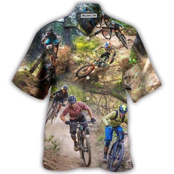 Bike Mountain Biking Cool Road - Hawaiian Shirt Jezsport.com