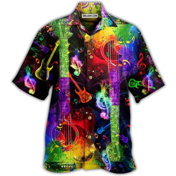 Guitar Music Amazing Rainbow - Hawaiian Shirt Jezsport.com