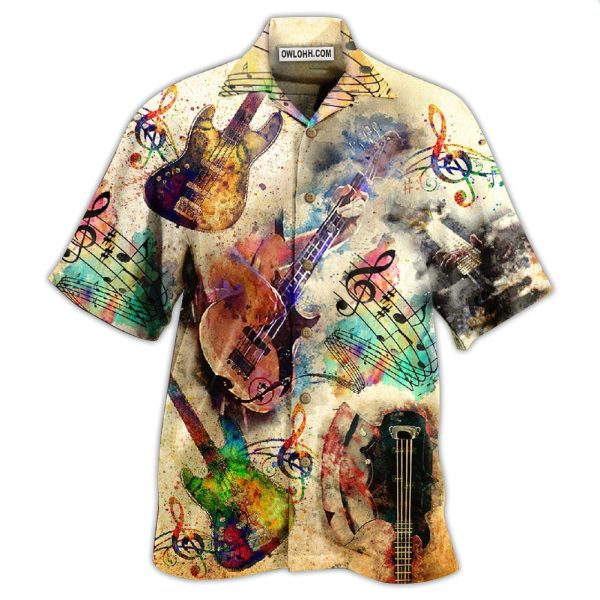 Guitar Music Bass Its Like Guitar But Way Cooler Bass Guitar - Hawaiian Shirt Jezsport.com