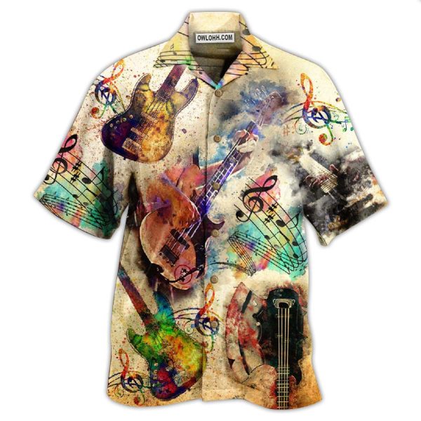 Guitar Its Like Guitar But Way Cooler Bass Guitar - Hawaiian Shirt Jezsport.com