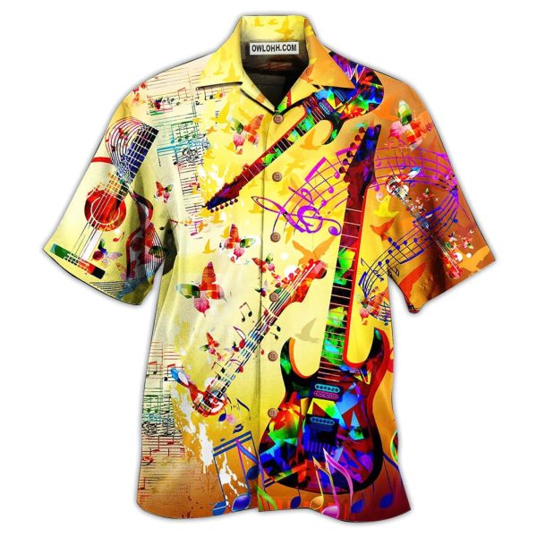 Guitar Love Butterfly - Hawaiian Shirt Jezsport.com