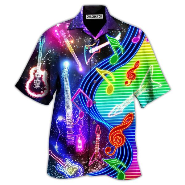 Guitar Love Light Neon - Hawaiian Shirt Jezsport.com