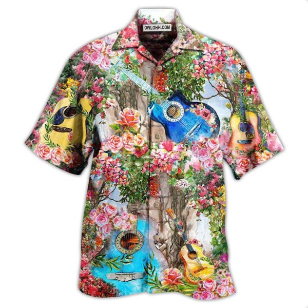 Guitar Music Guitar Melody In Rose Garden - Hawaiian Shirt Jezsport.com