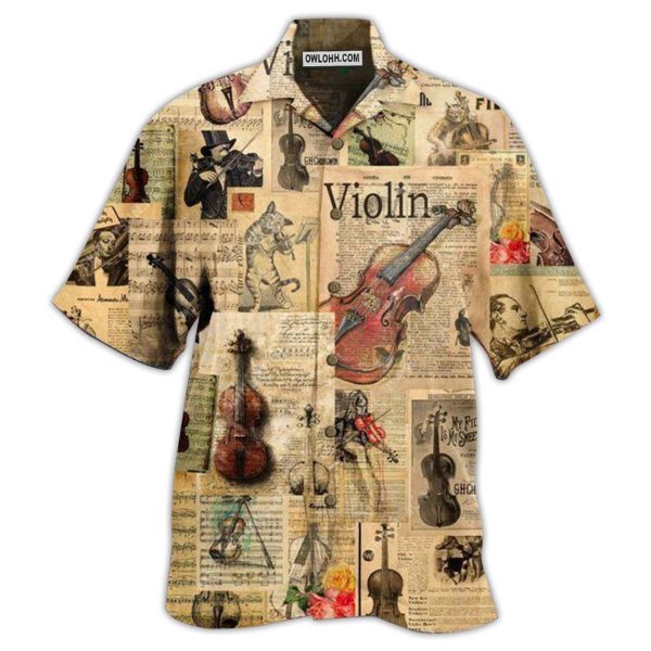 Violin Love Life Style Vintage Style - Hawaiian Shirt Jezsport.com