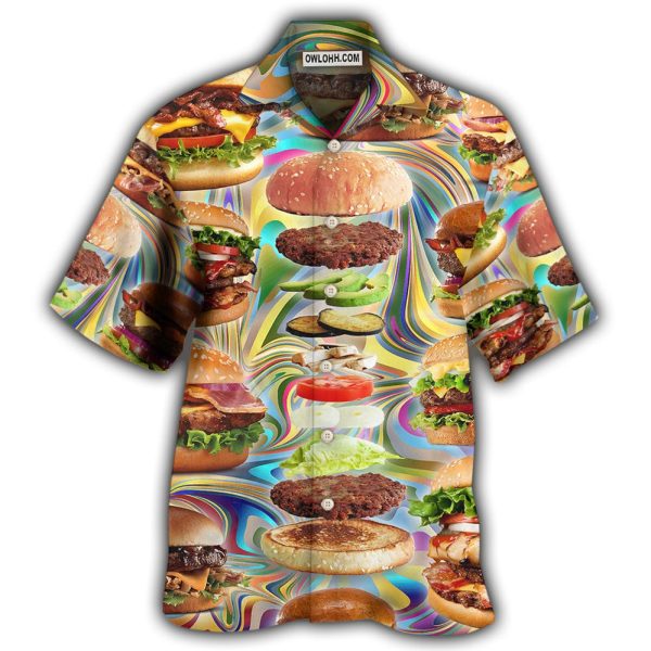 Food Lover My Love Is For Hamburger - Hawaiian Shirt Jezsport.com