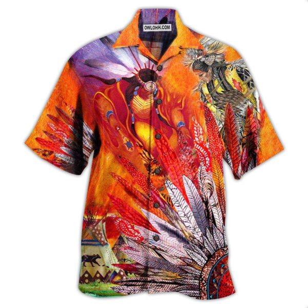 Native America Amazing With Fire Red Cool - Hawaiian Shirt Jezsport.com