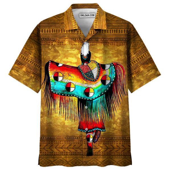 Native Cool Style Love Peace Brown - Hawaiian Shirt Jezsport.com