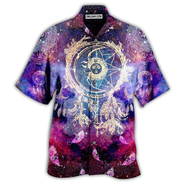 Native Dreamcatcher Moon Smile Mysterious Galaxy - Hawaiian Shirt Jezsport.com