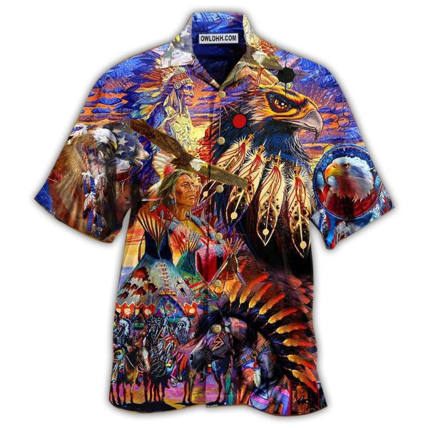 Native Eagle All My Heart - Hawaiian Shirt Jezsport.com