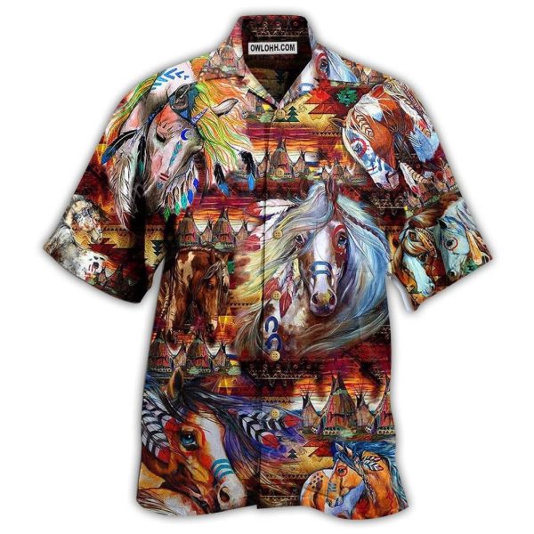 Native Horse Amazing My Soul Cool - Hawaiian Shirt Jezsport.com