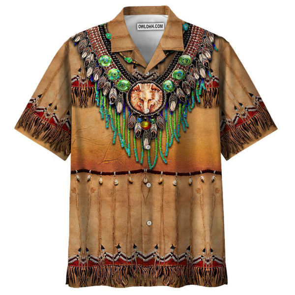 Native Style Love Peace Brown - Hawaiian Shirt Jezsport.com