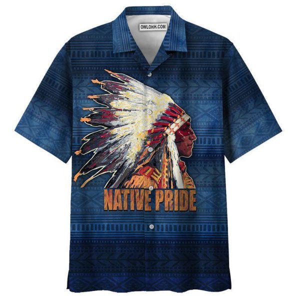 Native Style Love Peace Blue - Hawaiian Shirt Jezsport.com