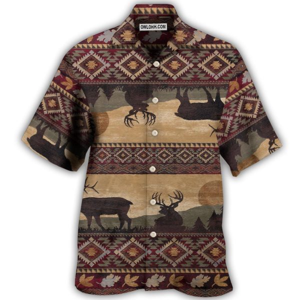 Native Style Love Peace Moose - Hawaiian Shirt Jezsport.com