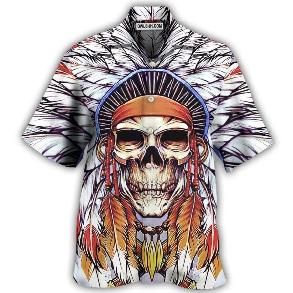 Native Style Love Peace Skull - Hawaiian Shirt Jezsport.com