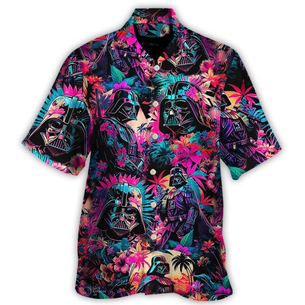 Starwars Darth Vader Synthwave Cool - Hawaiian Shirt Jezsport.com