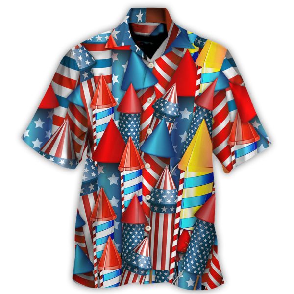 Firework Independence Day Color Style - Hawaiian Shirt Jezsport.com