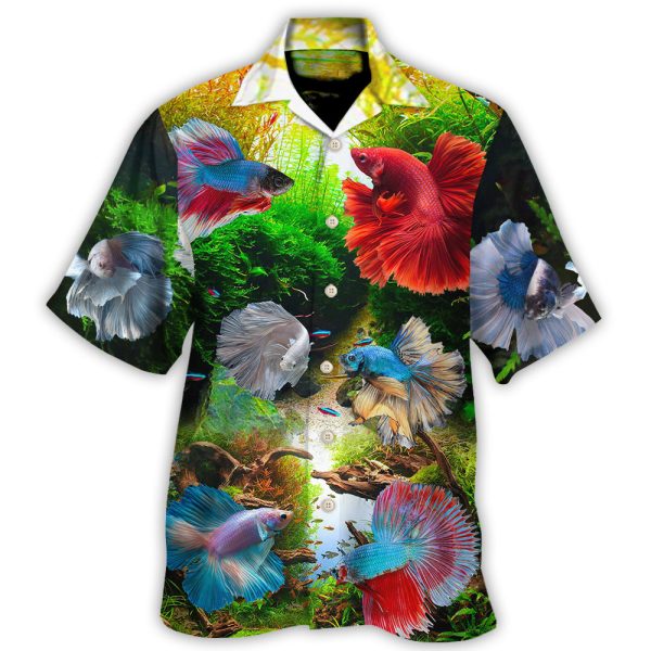 Fish Guppies Aquatic Style - Hawaiian Shirt Jezsport.com