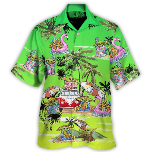 SW Cartoon Baby Yoda Cool - Hawaiian Shirt Jezsport.com