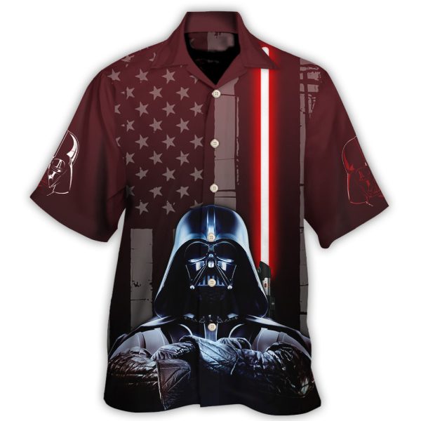 SW Darth Vader American Flag – Hawaiian Shirt