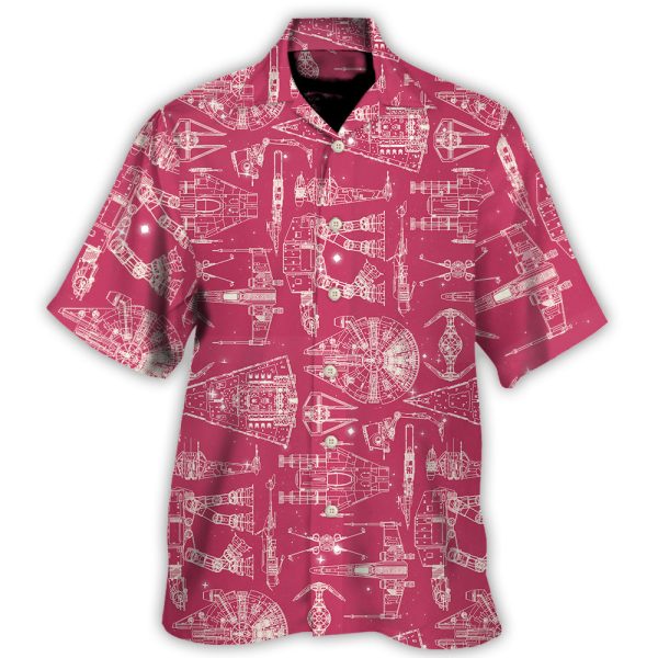 SPACE SHIPS Starwars PINK - Hawaiian Shirt For Men, Women Jezsport.com